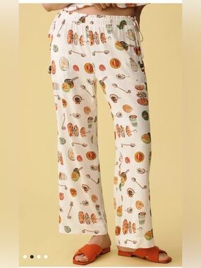 Lisa Says Gah Caviar Linen Blend Pants Large